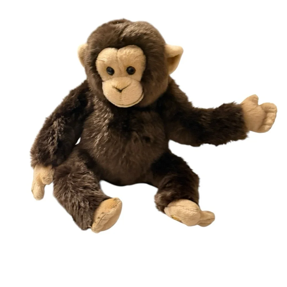 Ganz Webkinz Signature Chimpanzee Leopard Panda Plush Lot of 3 No Codes
